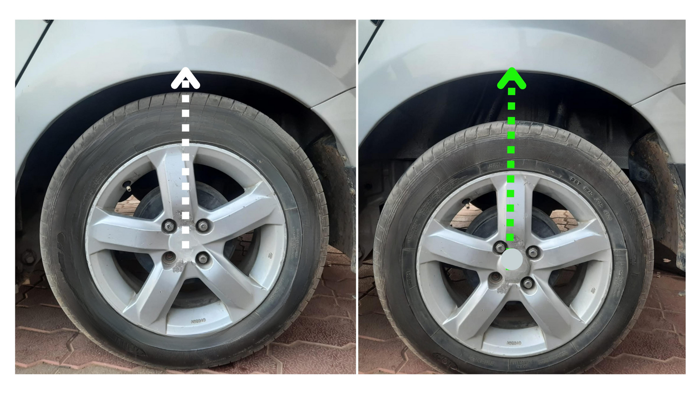 Newtech Ground Clearance Kit aka Ride Height kit for Hyundai Creta (new) - Set of 2 Pcs - Full Kit - Rear - Front side not Required